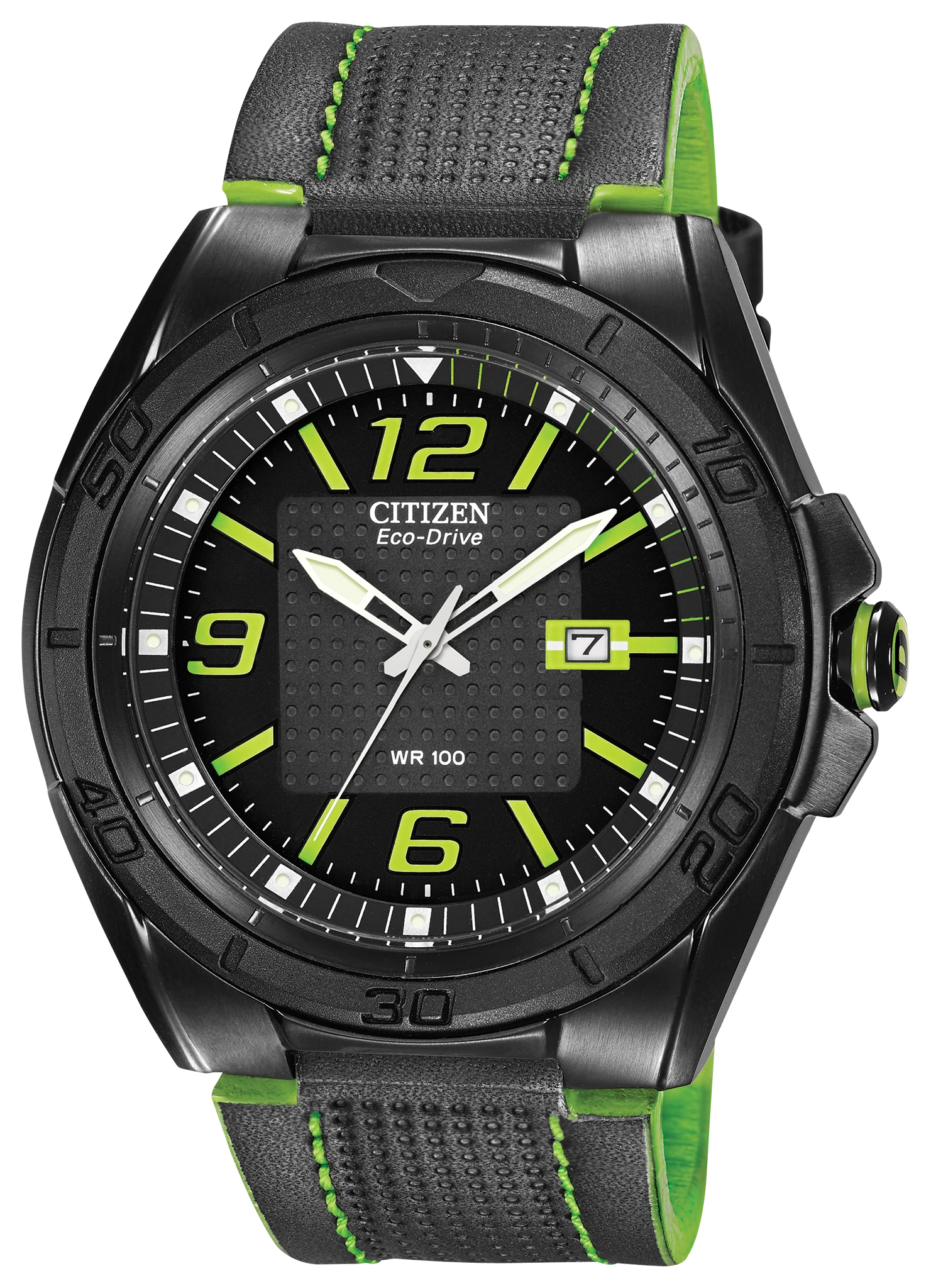Sport Casual Gray Dial Leather Strap AW1385-11H | CITIZEN